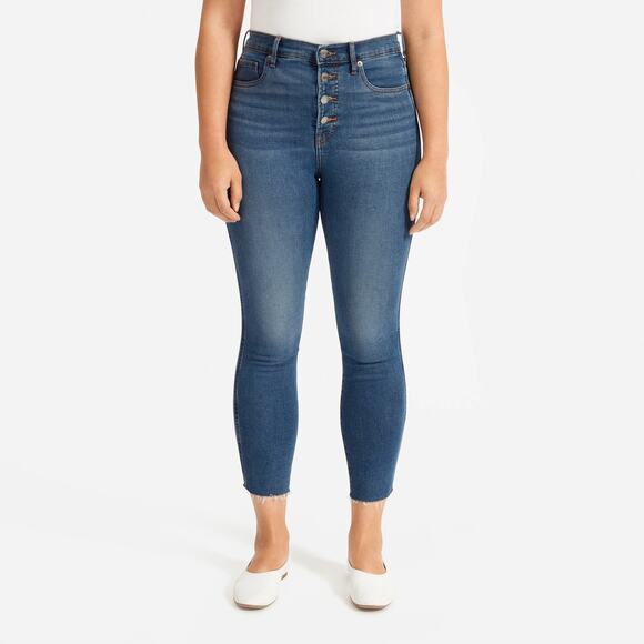 Everlane The Authentic Stretch High-Rise Button Fly Skinny Jeans - Picture 1 of 8